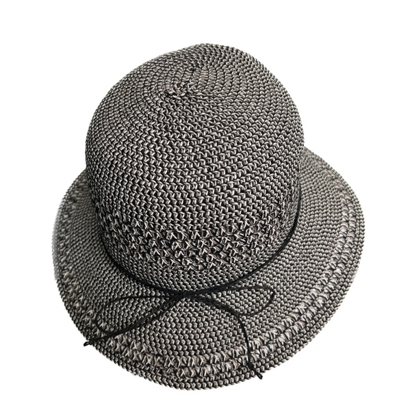 Stylish Black and Gray Women's Sun Hat - Picture 4 of 8